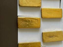 Gold bars and nuggets